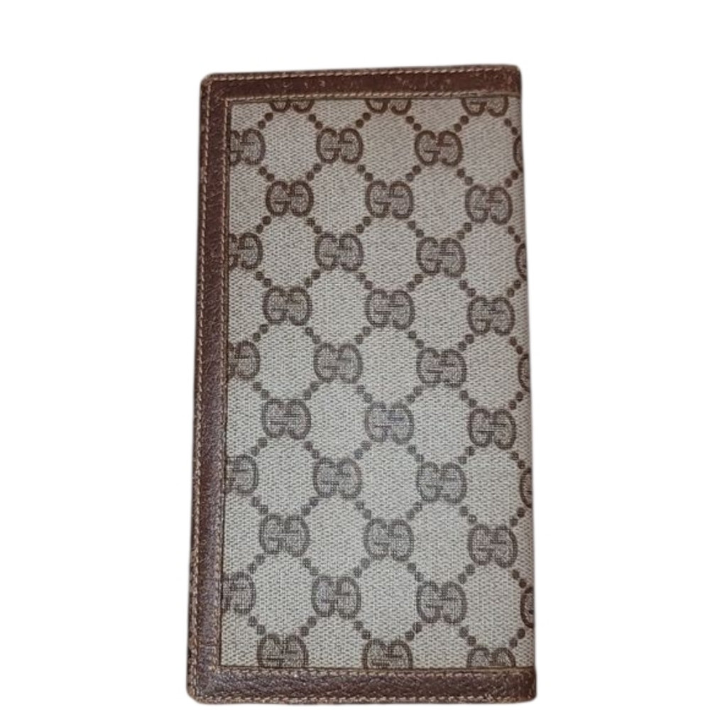 Gucci Gg Supreme Beige/Brown Canvas Cat Animalier Wallet Like New Authentic - Picture 11 of 14